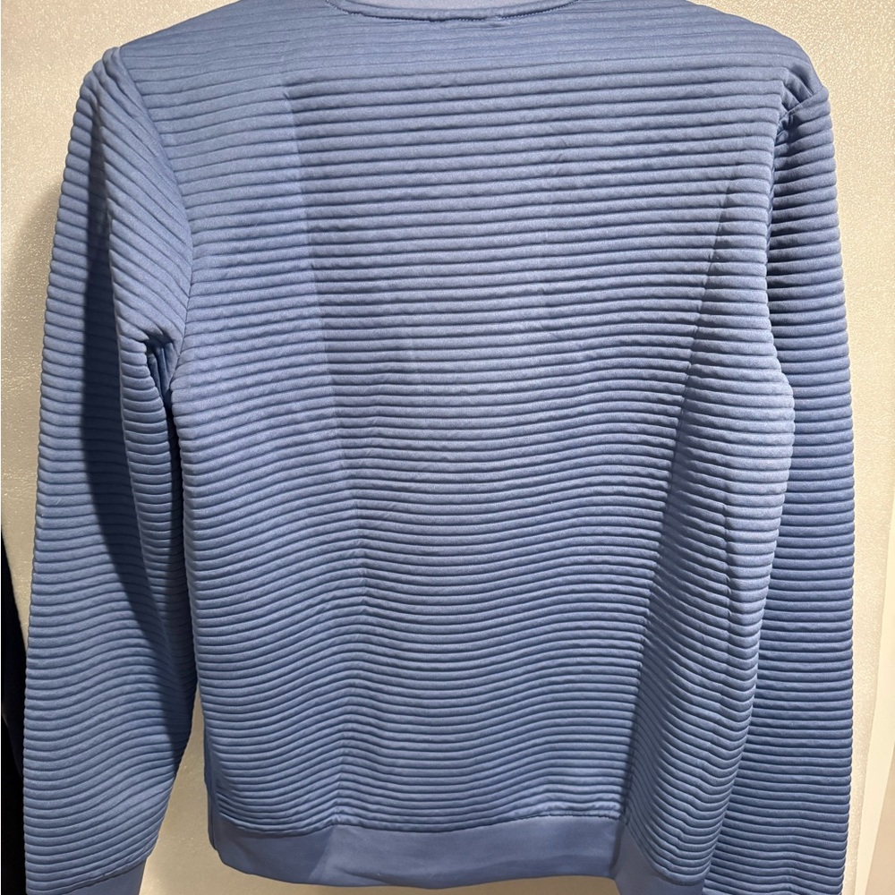 Blue Ribbed Men's Sweatshirt - Picture 2 of 2